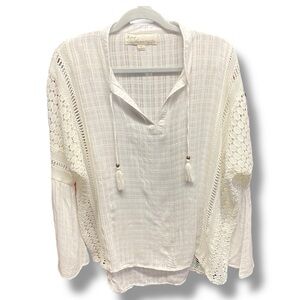 Vintage Havana White Eyelet Lace Blouse